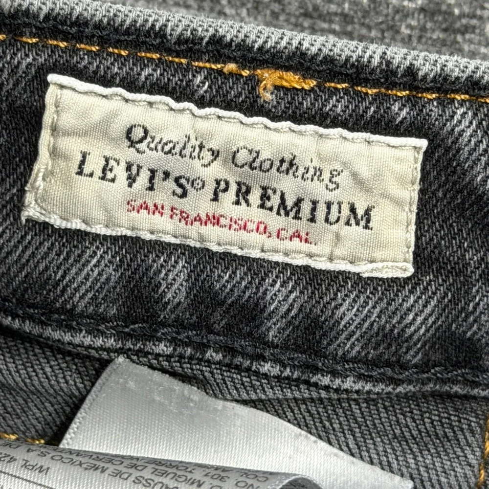 Levis Premium 511 Slim Fit Jeans Mens Size 33x34 Faded‎ Black Denim 04511-4609